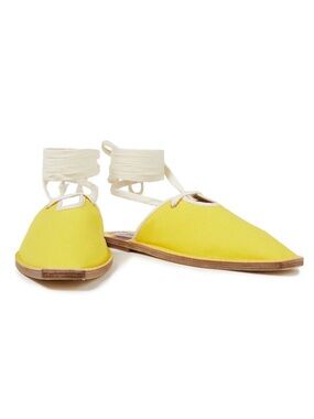 NWT! Zimmermann Lace-up cotton-canvas slippers, size 38